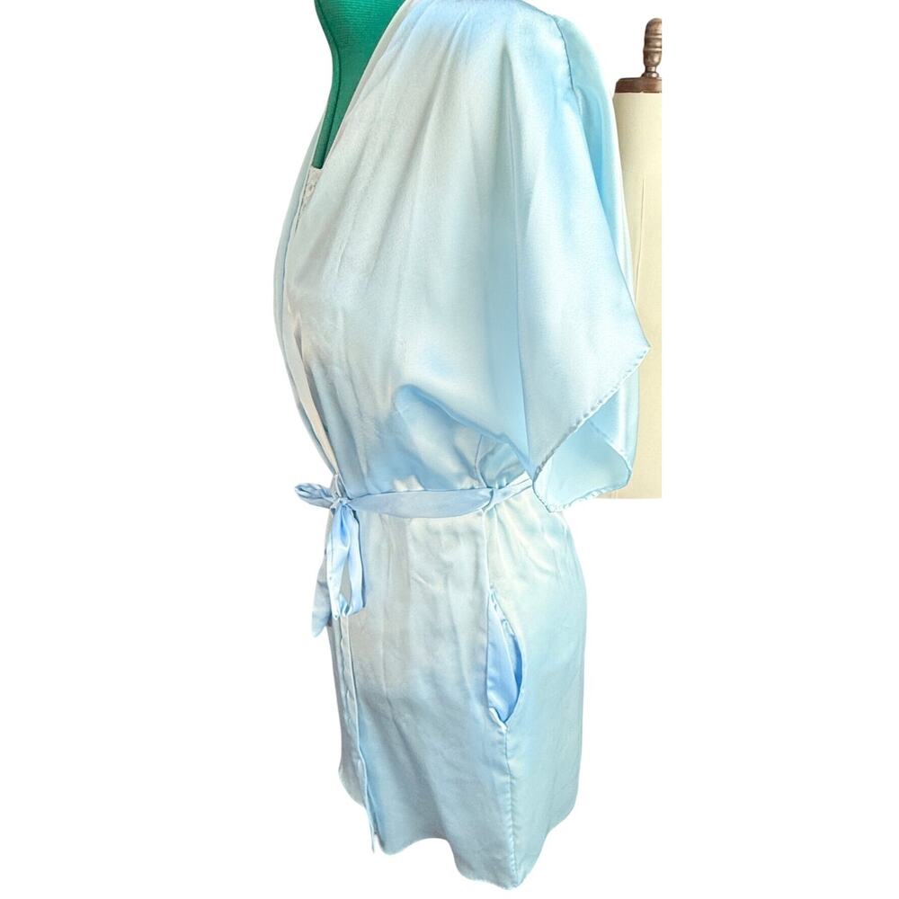 Vintage Light Blue Satin Lace Lingerie Set Medium Texsheen Cinema Etoile - Picture 5 of 16